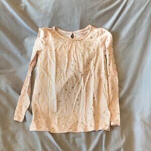 Cat & Jack Girl's Gold Sparkles Shirt